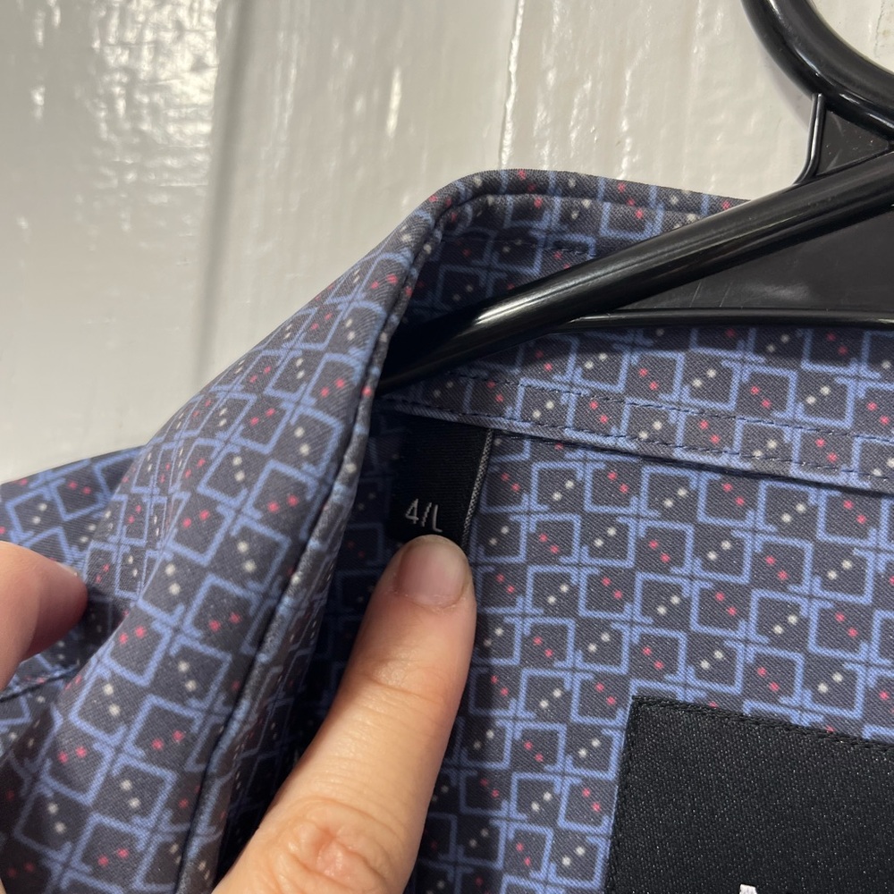 Maceoo Einstein Maze Gingham Blue Button Down Per… - image 4